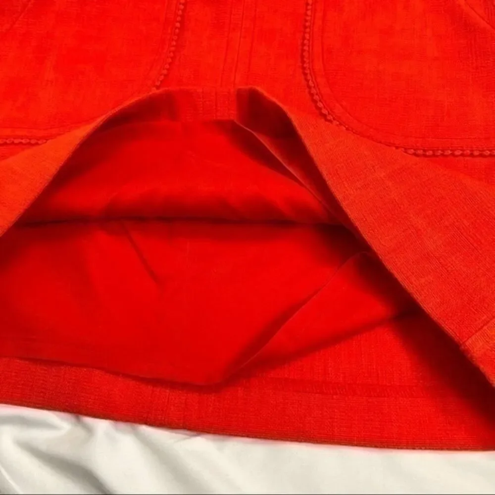 Loft Orange‎ Pockets Straight Skirt NWOT Size 0 School Y2K